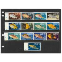 Pitcairn Islands 1984 Fish Set of 13 Stamps SG246/258 MUH
