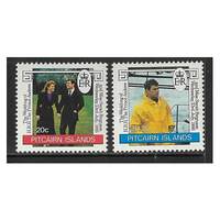 Pitcairn Islands 1986 Royal Wedding Set of 2 Stamps SG290/91 MUH