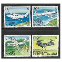 Pitcairn Islands 1989 Aircraft Set of 4 Stamps SG348/51 MUH