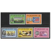 Pitcairn Islands 1990 50th Anniv of Pitcairn Stamps Set of 5 Stamps SG380/84 MUH
