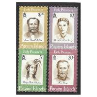 Pitcairn Islands 1994 Early Pitcariners Set of 4 Stamps SG446/49 MUH