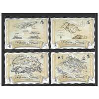 Pitcairn Islands 2017 Pitcairn Maps Through the Centuries Set of 4 Stamps SG991/94 MUH