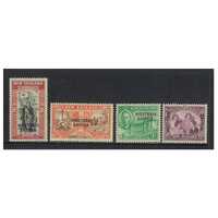 Samoa 1946 Peace Stamps of New Zealand Ovpt W/ Samoa Set of 4 Stamps SG215/18 MUH