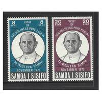 Samoa 1970 Visit of Pope Paul Set of 2 Stamps SG358/59 MUH