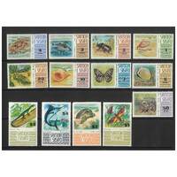 Samoa 1972 Definitives/Fauna Set of 13 Stamps to $5 SG390/99c MUH