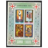 Samoa 1975 Christmas Mini Sheet of 4 Stamps SG MS458 MUH