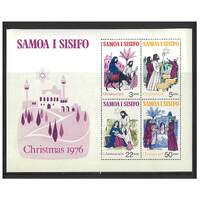Samoa 1976 Christmas Mini Sheet of 4 Stamps SG MS478 MUH