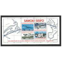 Samoa 1977 50th Anniv of Lindbergh's Transatlantic Flight Mini Sheet SG MS487 MUH