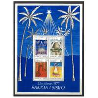 Samoa 1977 Christmas Mini Sheet of 4 Stamps SG MS500 MUH