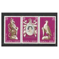 Samoa 1978 25th Anniv of Coronation Set of 3 Stamps SG508/10 MUH