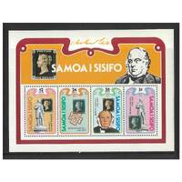 Samoa 1979 Centenary of Sir Rowland Hill Mini Sheet of 4 Stamps SG MS555 MUH