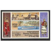 Samoa 1980 London International Stamp Exhibition Mini Sheet SG MS571 MUH