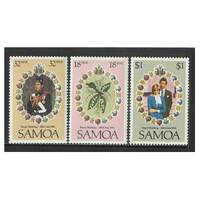 Samoa 1981 Royal Wedding Set of 3 Stamps SG599/601 MUH