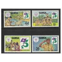 Samoa 1982 75th Anniv of Boy Scout Movement Set of 4 Stamps SG620/23 MUH