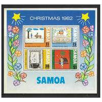 Samoa 1982 Christmas Mini Sheet of 4 Stamps SG MS633 MUH
