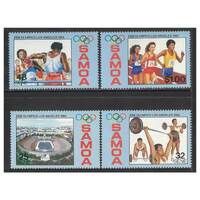 Samoa 1984 Olympic Games Los Angeles Set of 4 Stamps SG678/81 MUH
