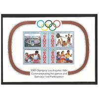 Samoa 1984 Olympic Games Los Angeles Mini Sheet of 4 Stamps SG MS682 MUH