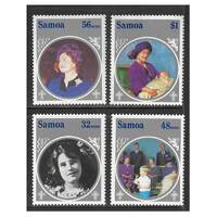 Samoa 1985 Life and Times of the Queen Mother Set of 4 Stamps SG700/03 MUH