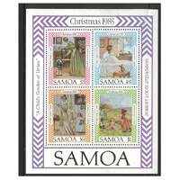 Samoa 1985 Christmas Mini Sheet of 4 Stamps SG MS715 MUH