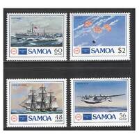 Samoa 1986 Ameripex International Stamp Expo Chicago Set of 4 Stamps SG731/34 MUH