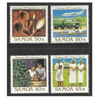 Samoa 1987 Christmas Set of 4 Stamps SG764/67 MUH