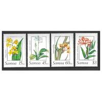Samoa 1989 Orchids 2nd Series Set of 4 Stamps SG818/21 MUH
