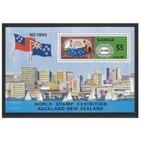 Samoa 1990 New Zealand International Stamp Expo Mini Sheet SG MS851 MUH