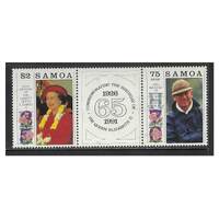 Samoa 1991 65th Birthday of QEII & 70th Birthday of Prince Philip Set of 2 Stamps SG861/62 MUH