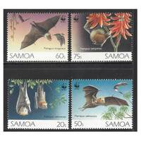 Samoa 1993 Endangered Species/Flying Foxes WWF Set of 4 Stamps SG898/901 MUH