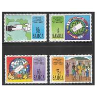 Samoa 1993 World Post Day Set of 4 Stamps SG903/06 MUH