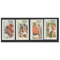 Samoa 1996 Centenary of Modern Olympic Games Set of 4 Stamps SG990/93 MUH 