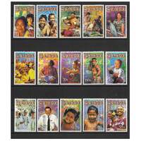 Samoa 2002 Faces of Samoa Set of 15 Stamps SG1089/103 MUH 