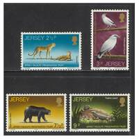 Jersey 1972 Wildlife Preservation Trust 2nd Series Set of 4 Stamps SG73/76 MUH