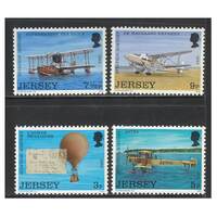 Jersey 1973 Aviation History 1st Series Set of 4 Stamps SG89/92 MUH