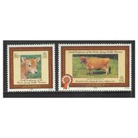 Jersey 1979 Ninth Conference of World Jersey Cattle Bureau Set of 2 Stamps SG202/03 MUH