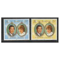 Jersey 1981 Royal Wedding Set of 2 Stamps SG284/85 MUH