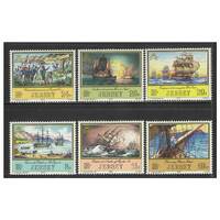 Jersey 1983 Adventurers 1st Series Set of 6 Stamps SG304/09 MUH