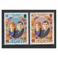 Jersey 1986 Royal Wedding Set of 2 Stamps SG395/96 MUH