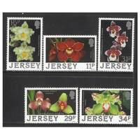 Jersey 1988 Orchids 2nd Series Set of 5 Stamps SG433/37 MUH