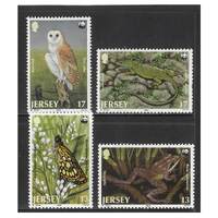 Jersey 1989 Endangered Jersey Fauna Set of 4 Stamps SG492/95 MUH