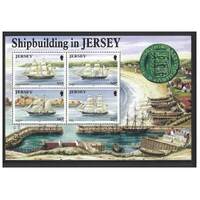 Jersey 1992 Shipbuilding Mini Sheet of 4 Stamps SG MS583 MUH