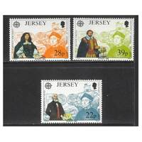 Jersey 1992 Europa/500th Anniv Discovery of America by Columbus Set of 3 Stamps SG584/86 MUH
