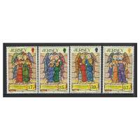 Jersey 1993 Christmas/Stained Glass Windows Set of 4 Stamps SG640/43 MUH