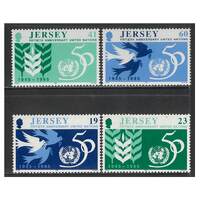 Jersey 1995 50th Anniv of United Nations Set of 4 Stamps SG723/26 MUH
