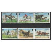 Jersey 1996 Horses Set of 6 Stamps SG758/63 MUH