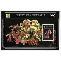 Jersey 1999 Orchids 4th Series Mini Sheet Ovpt Stamp Show Australia'99 SG898 MUH
