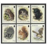 Jersey 1999 Small Mammals Set of 6 Stamps SG911/16 MUH