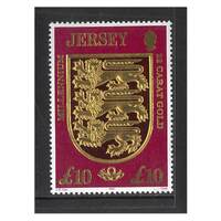 Jersey 2000 New Millennium/22 Carat Gold Foiled £10 Stamps SG927 MUH