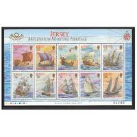 Jersey 2000 The Stamp Show, London/Maritime Heritage Mini Sheet of 10 Stamps SG946 MUH