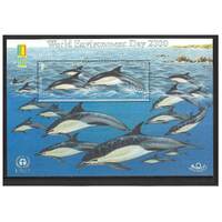 Jersey 2000 World Environment Day/Marine Mammals Mini Sheet Ovpt USA Stamp Show Logo SG958 MUH